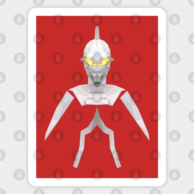 UltraSeven (Low Poly Style) Sticker by The Toku Verse